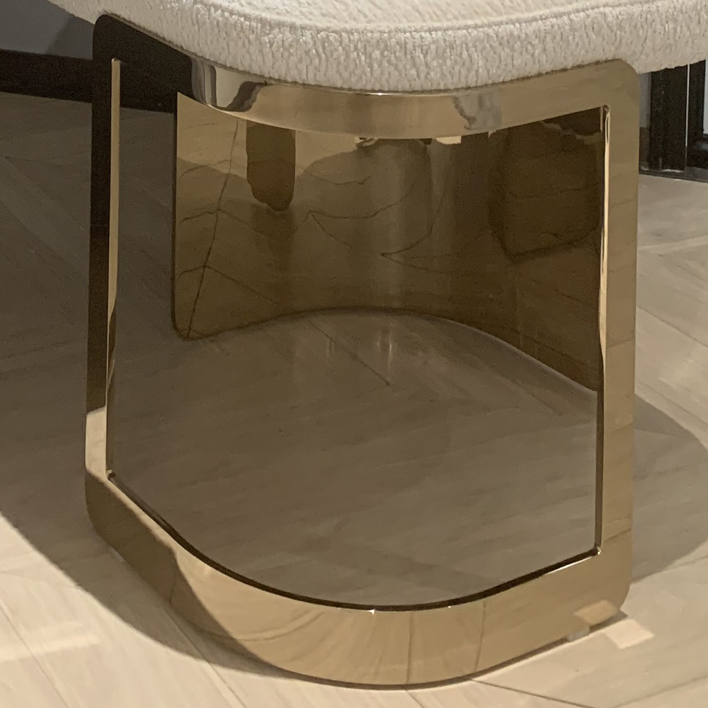 Modern minimalist design fabric metal footstool