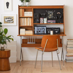 Modern office desk with storage shelf office furniture