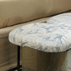 Modern minimalist design fabric metal footstool