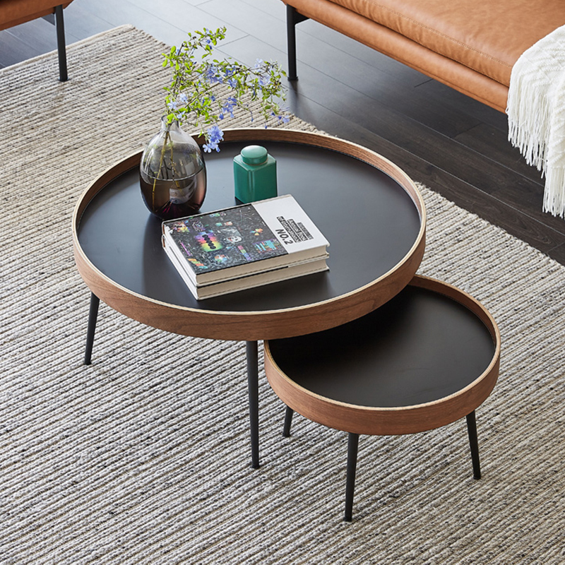 Modern Round Coffee Table Log Black Modern Coffee Table