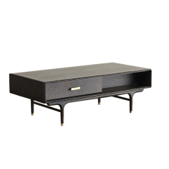 Modern black coffee table mid-century modern coffee table solid wood