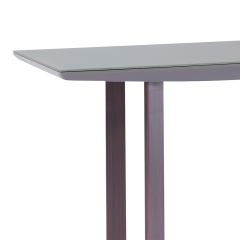 5mm tempered glass on top matel in pure copper brushed console table