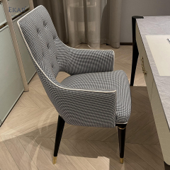 Modern fabric wood leg office chair