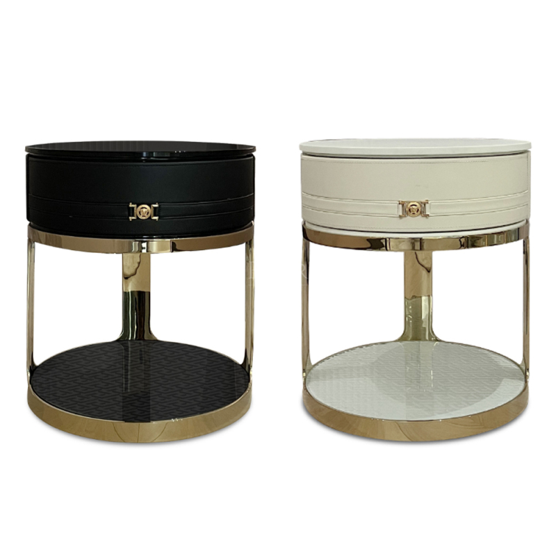 Stylish and luxurious bedroom bedside table