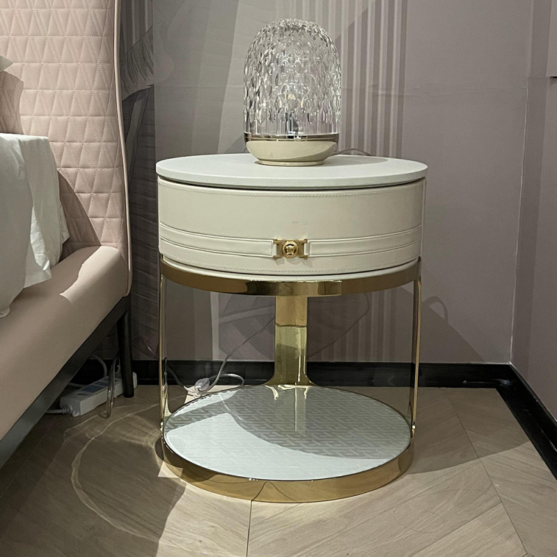Stylish and luxurious bedroom bedside table