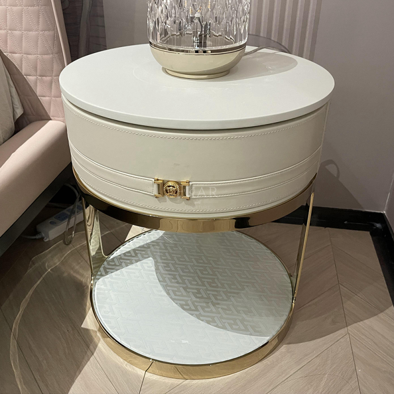 Stylish and luxurious bedroom bedside table