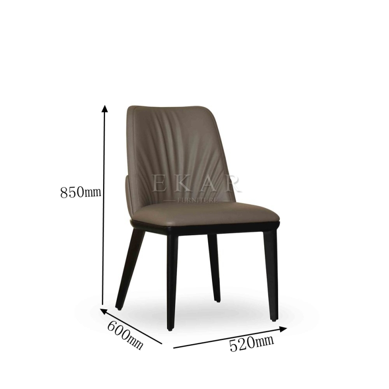 Wholesale Nordic Style Leather Armrest Wood Dining Chair