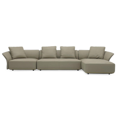 Comfortable modern minimalist design leather sofa