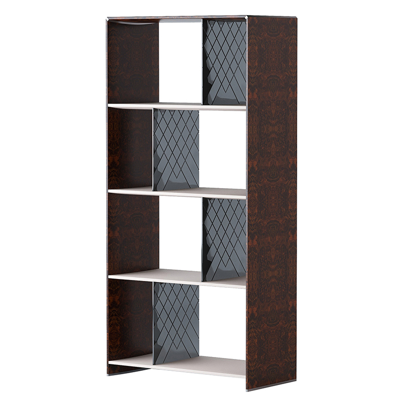 Contemporary Wooden Bookshelf with Storage