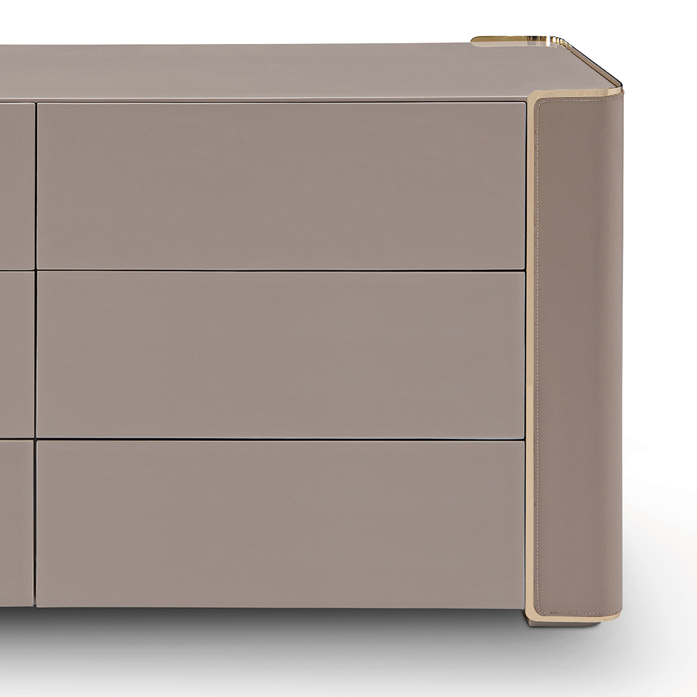 Modern design bedroom six-drawer chest with drawers