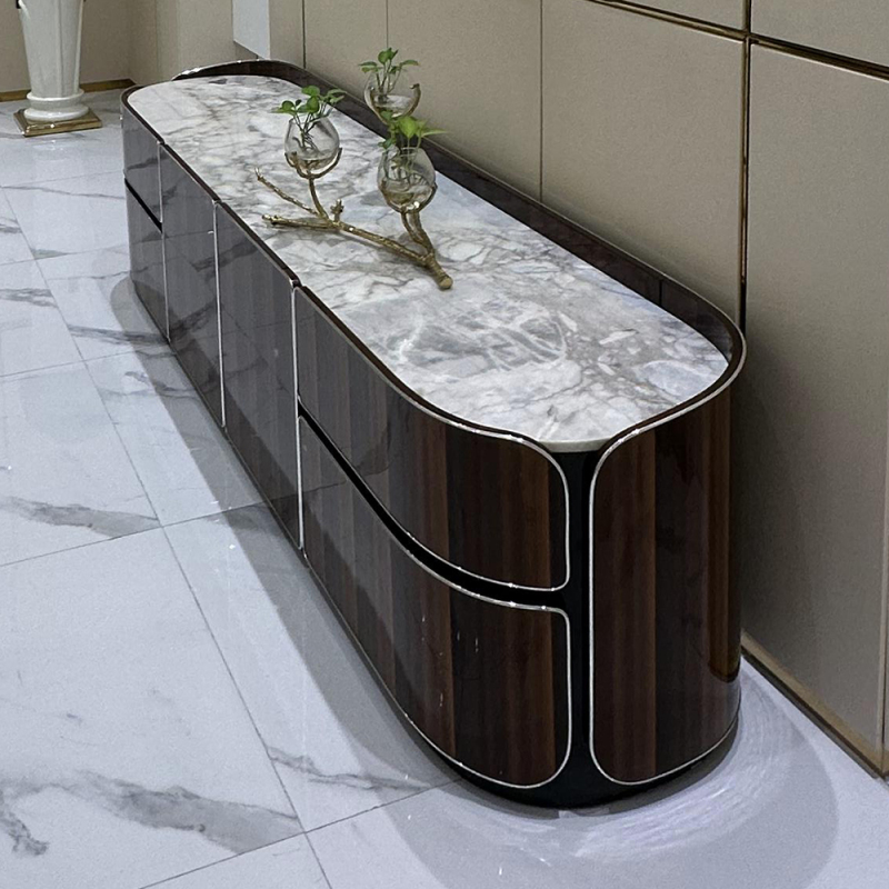 Marble countertop TV cabinet - the focal point of your living room