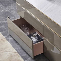 Modern style marble desktop storage cabinet