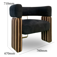 Modern design comfortable lounge metal chair with cushion for living room ​