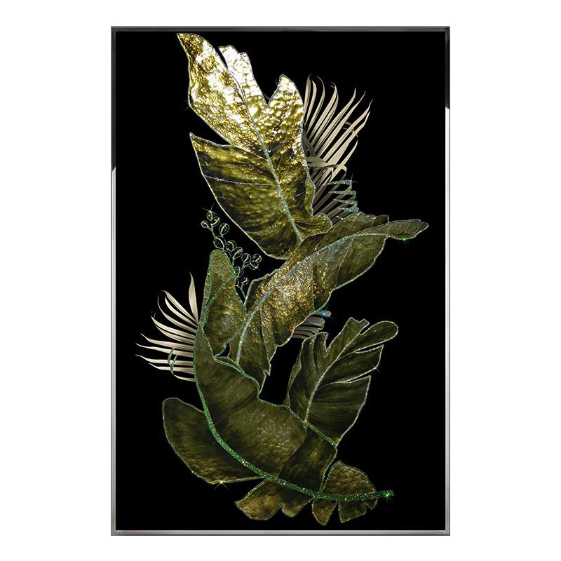 Handcrafted Green Palette Art Decor - Nature's Elegance