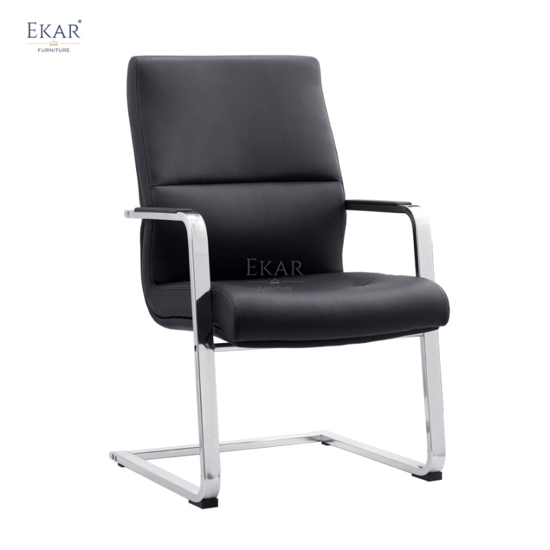 Top-Grain Leather Office Chair with High-Density, High-Resilience Foam Seat