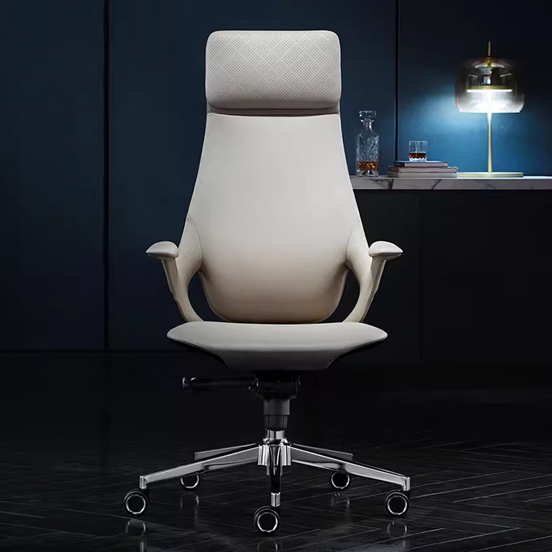High-Back Leather Desk Chair