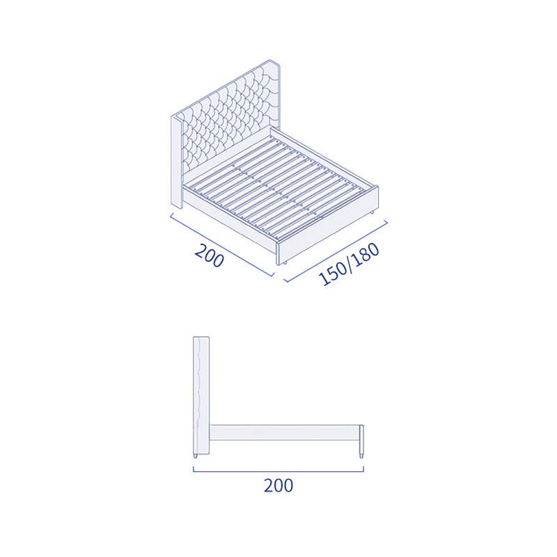 Comfortable Upholstered King Size Bed