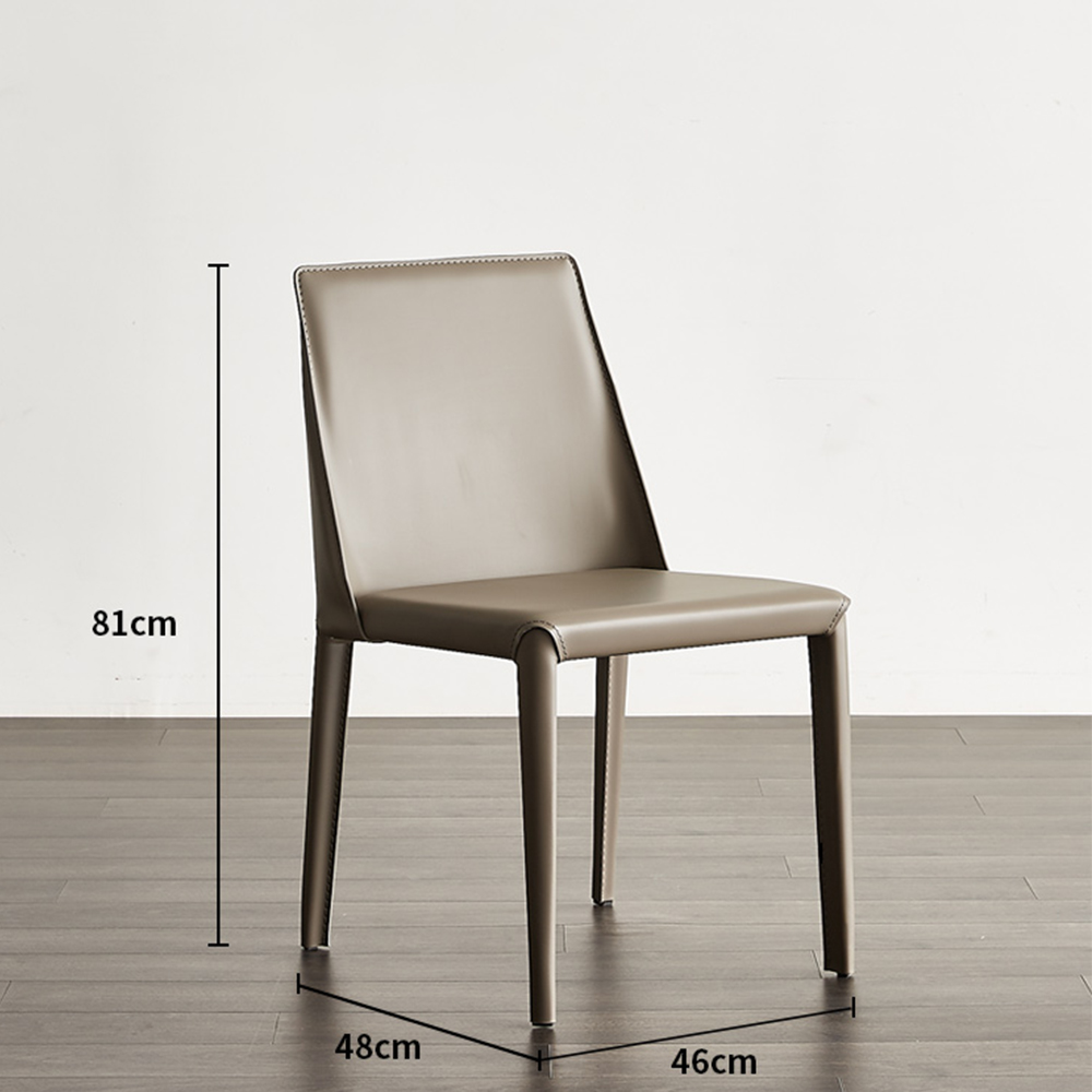Contemporary Dining Chair with Leather Cushion
