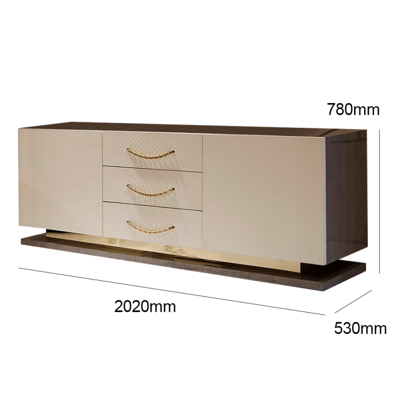 Simple Design Modern Living Room White Leather Tv Stand