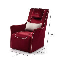 Modern high back upholstered leather armchair