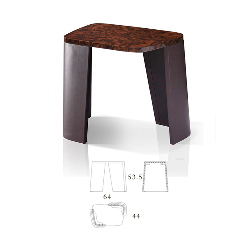 Elegant wood veneer living room coffee table