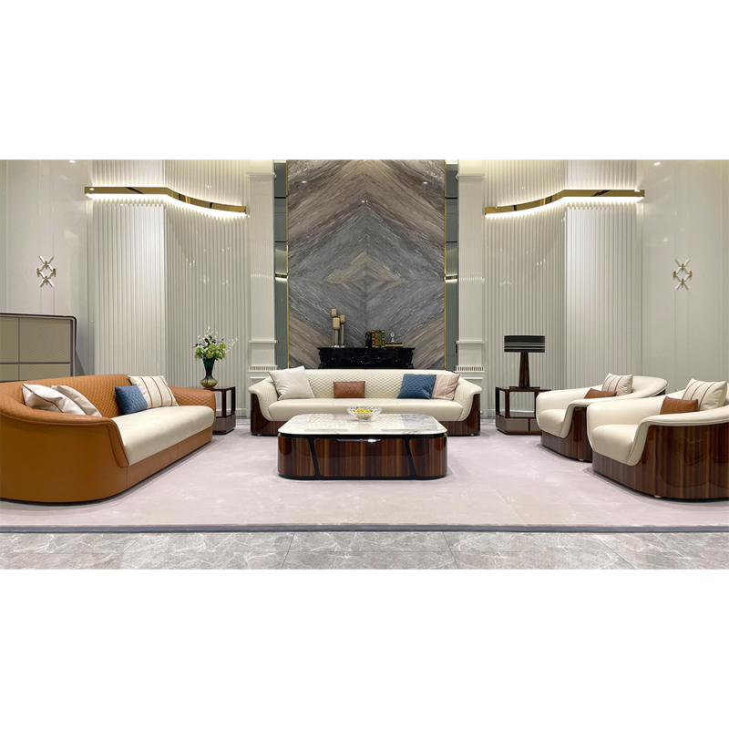 Bent French Gold Modern Living Room Sofa
