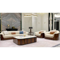Bent French Gold Modern Living Room Sofa