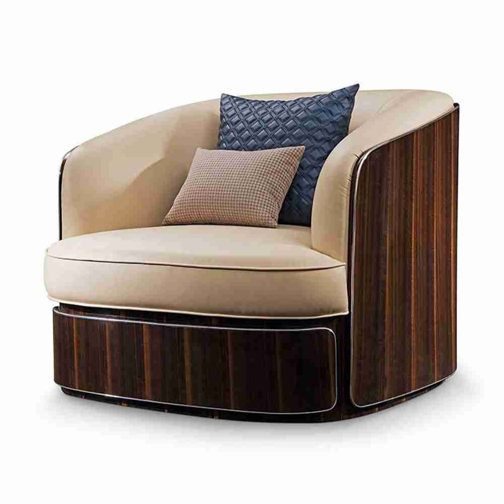 Modern genuine leather English living room sofa