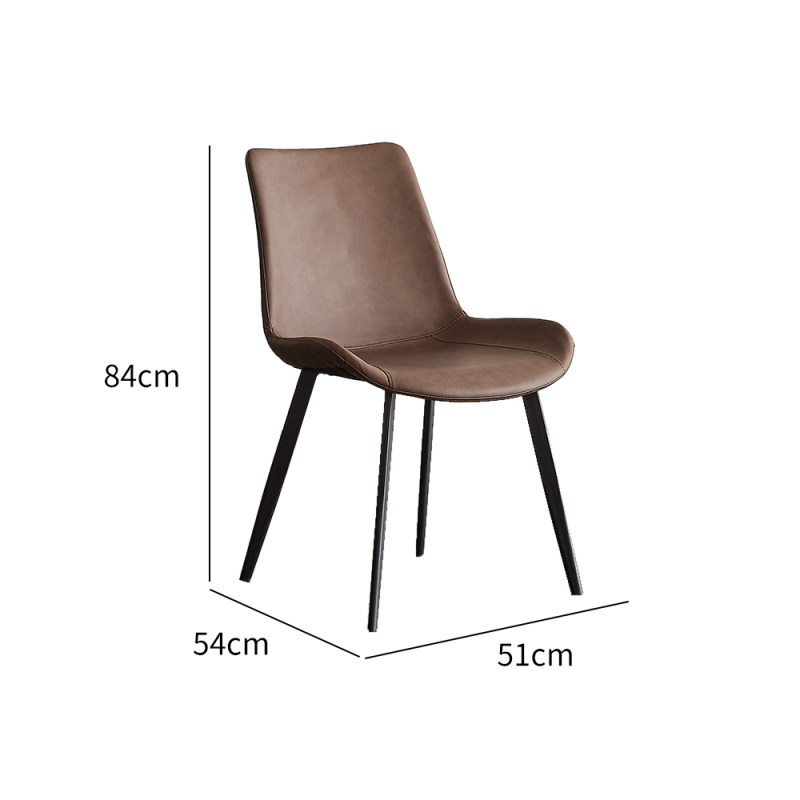 Carbon Steel Leg Dining Chair