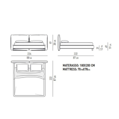 Modern fabric bed with aluminum alloy legs