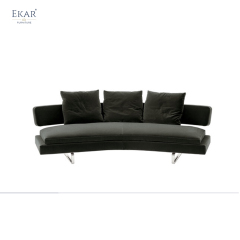 Curved High-Density Foam Sofa