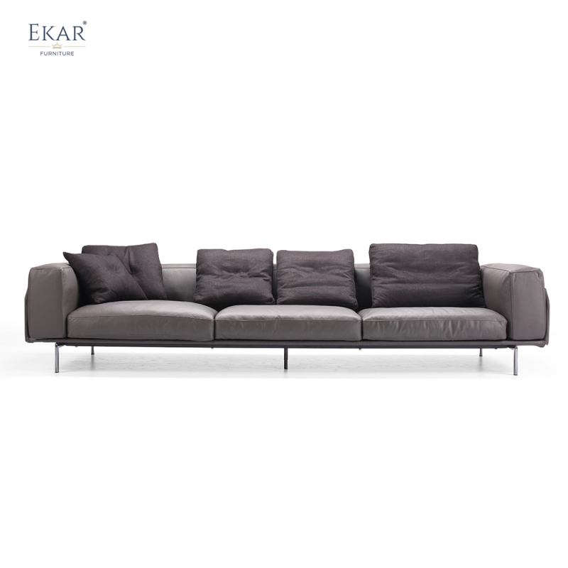 Steel Frame Leather Sofa