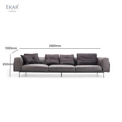 Steel Frame Leather Sofa