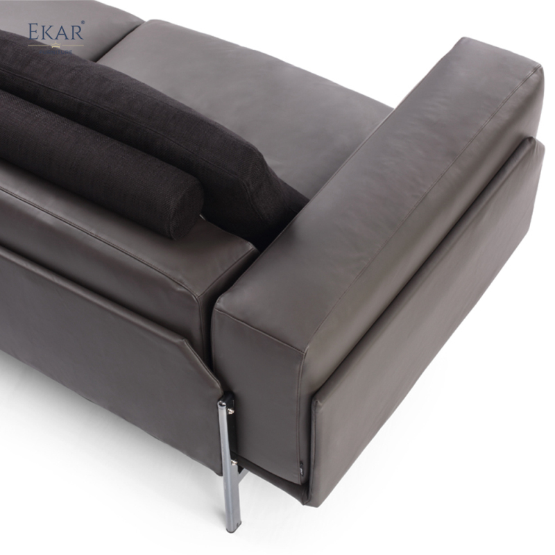 Steel Frame Leather Sofa