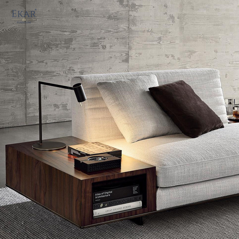 Metal Frame Single-Arm Modular Sofa Customizable Comfort and Style