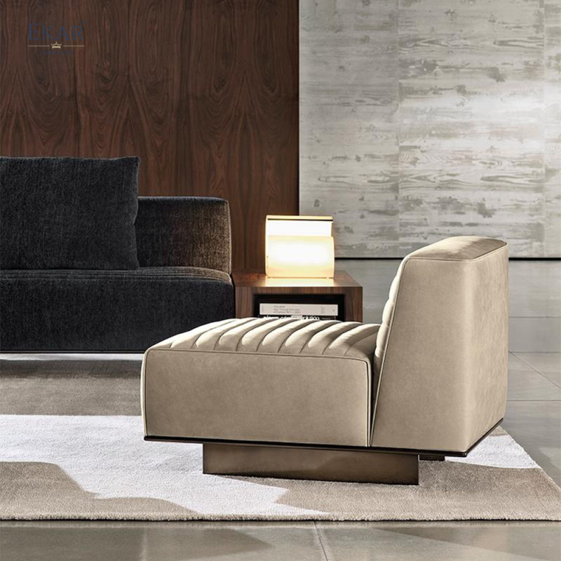 Metal Frame Single-Arm Modular Sofa Customizable Comfort and Style