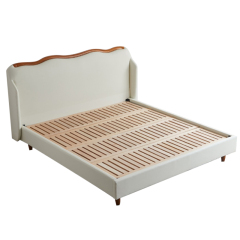 Cherry Solid Wood Bed – Timeless Elegance for Your Bedroom
