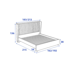 Distressed Design Bed - Vintage Charm for Your Bedroom