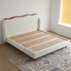 Cherry Solid Wood Bed – Timeless Elegance for Your Bedroom