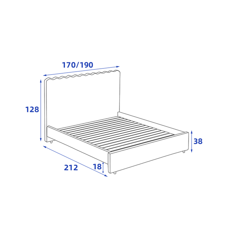 Cherry Wood Frame Bed