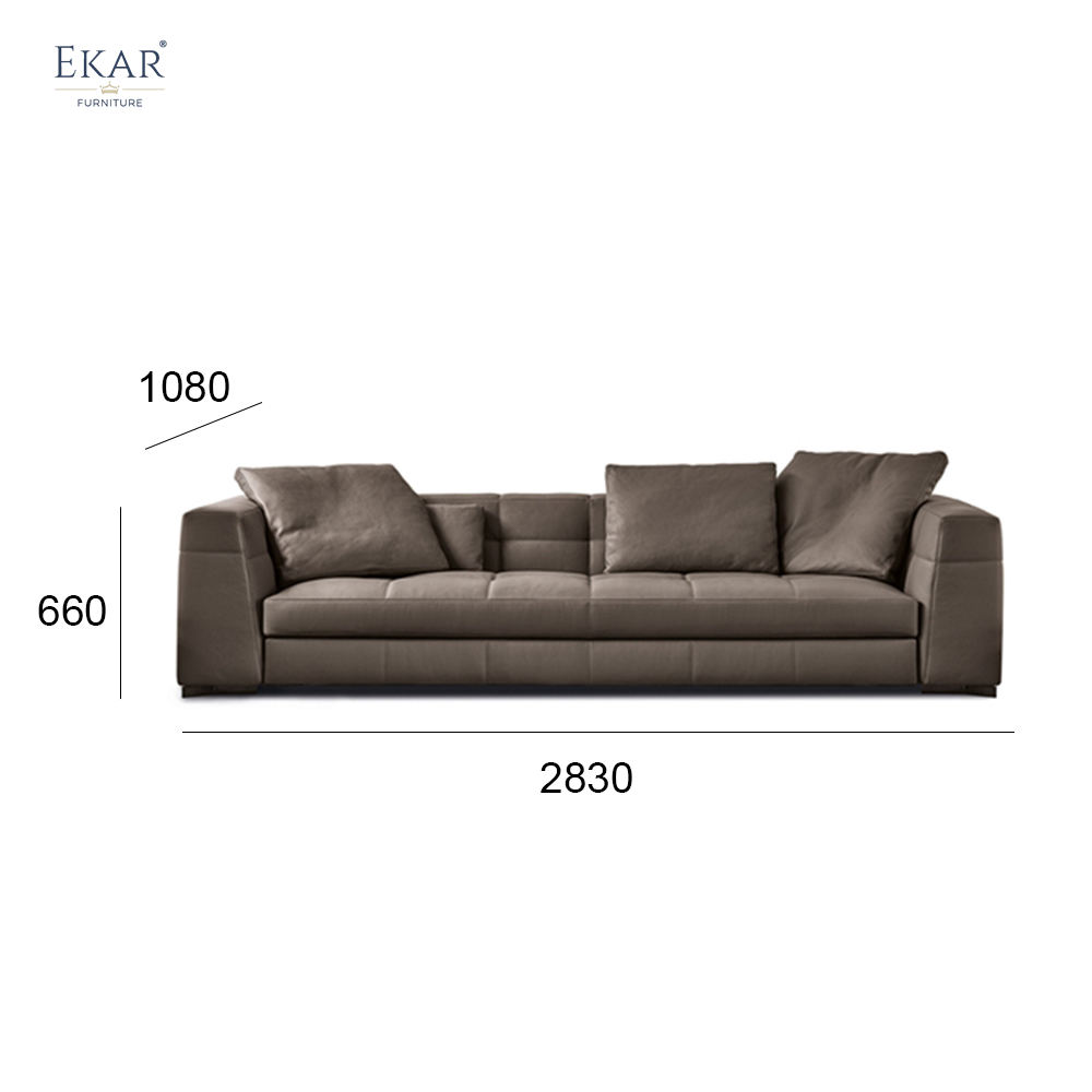 Ekar Furniture Armrest and Metal Leg Sofa