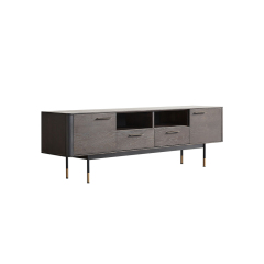 Red Oak Coffee Table and TV Cabinet Set - Timeless Living Room Ensemble