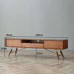 Solid Wood TV Stand and Coffee Table Set - Natural Elegance for Your Home