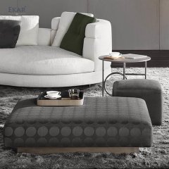 Checkered Square Ottoman