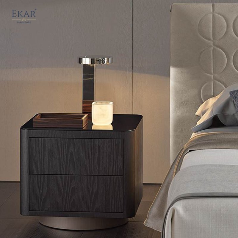 Matte Finish Stainless Steel Brushed Coffee Gold Base Nightstand