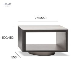 Matte Finish Stainless Steel Brushed Coffee Gold Base Nightstand