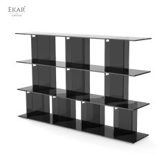 Stainless Steel Brushed L-Shaped Multi-Functional Shelving Unit