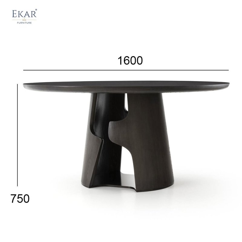 Modern Round Dining Table | Sculptural Custom Seating | EKAR FURNITURE