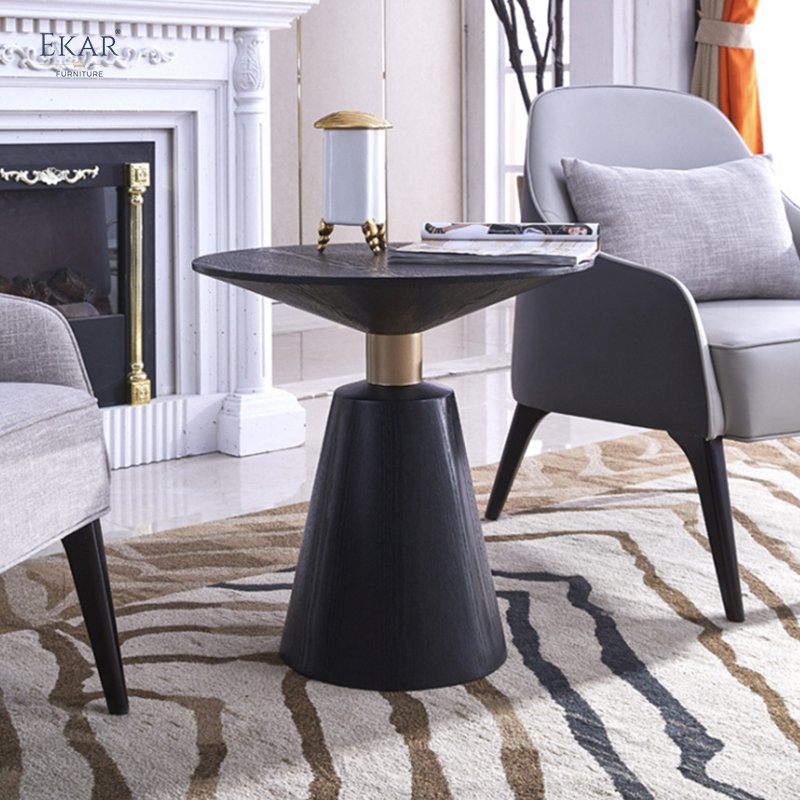 Conical Wood Accent Table