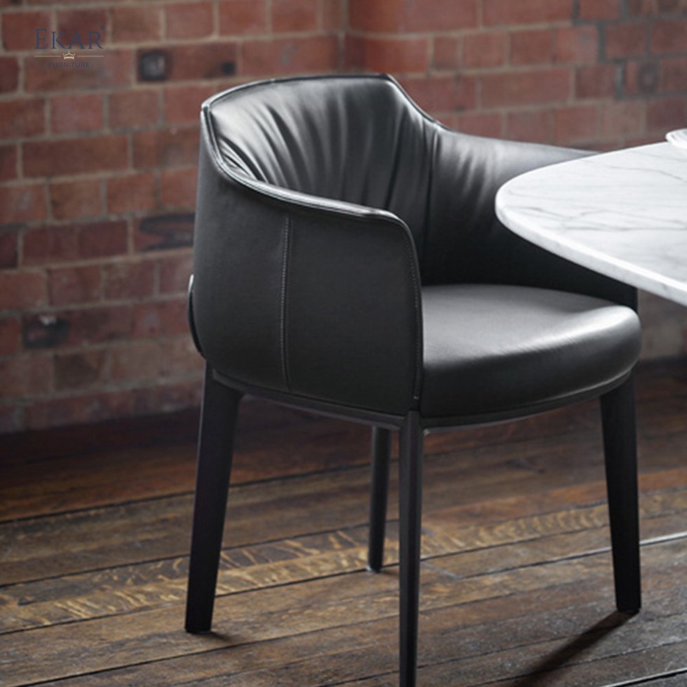 Contoured Cotton Cushion Dining Chair